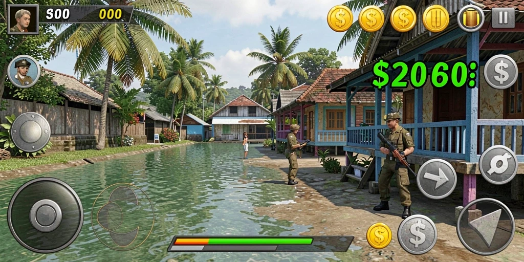 Screenshot menampilkan karakter utama dalam aksi.